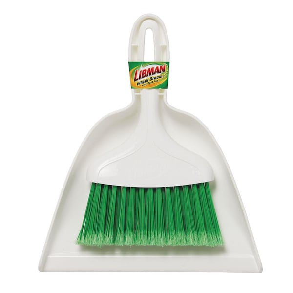 7 In. W Soft Recycled Plastic Dust Pan With Whisk Broom